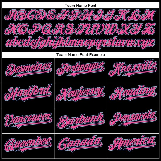 Schwarz Hell Authentisches Blau-Pink Baseball Custom Jersey Schwarz Hell Authentisches Blau-Pink Baseball Custom Jersey