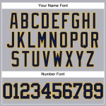 Marineblau-Gold-Trikot Baseball Grau Authentic Custom Marineblau-Gold-Trikot Baseball Grau Authentic Custom