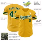 Gold Jersey Custom Grün-Weiß Baseball Authentic Gold Jersey Custom Grün-Weiß Baseball Authentic