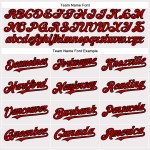 Rot-Schwarzes Baseball-Weiß-Trikot, individuell und authentisch Rot-Schwarzes Baseball-Weiß-Trikot, individuell und authentisch