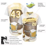 Pattern International Authentic Weiß Baseball Custom Design Tag Jersey Bier 3D Gelb Pattern International Authentic Weiß Baseball Custom Design Tag Jersey Bier 3D Gelb