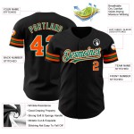 Grün Schwarz Custom Orange-Kelly Baseball Jersey Authentic Grün Schwarz Custom Orange-Kelly Baseball Jersey Authentic