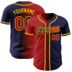 Jersey Authentic Navy Fashion Rot-Gold Gradient Custom Baseball Jersey Authentic Navy Fashion Rot-Gold Gradient Custom Baseball