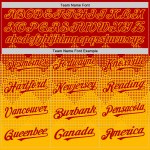 3D Custom Formen Muster Rot Farbverlauf Authentische Gold Quadrat Jersey Design Baseball 3D Custom Formen Muster Rot Farbverlauf Authentische Gold Quadrat Jersey Design Baseball