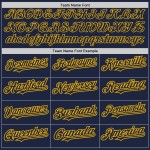 Navy Gold Authentic Steel Splash Baseball Ink Jersey Custom Grau Navy Gold Authentic Steel Splash Baseball Ink Jersey Custom Grau