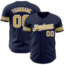 Authentisches Baseball-Trikot in Gold-Weiß, individuell gestaltet von Old Navy