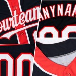 Jersey Custom Authentic Shapes 3 Armfarben Baseball Schwarz Weiß-Pink Jersey Custom Authentic Shapes 3 Armfarben Baseball Schwarz Weiß-Pink